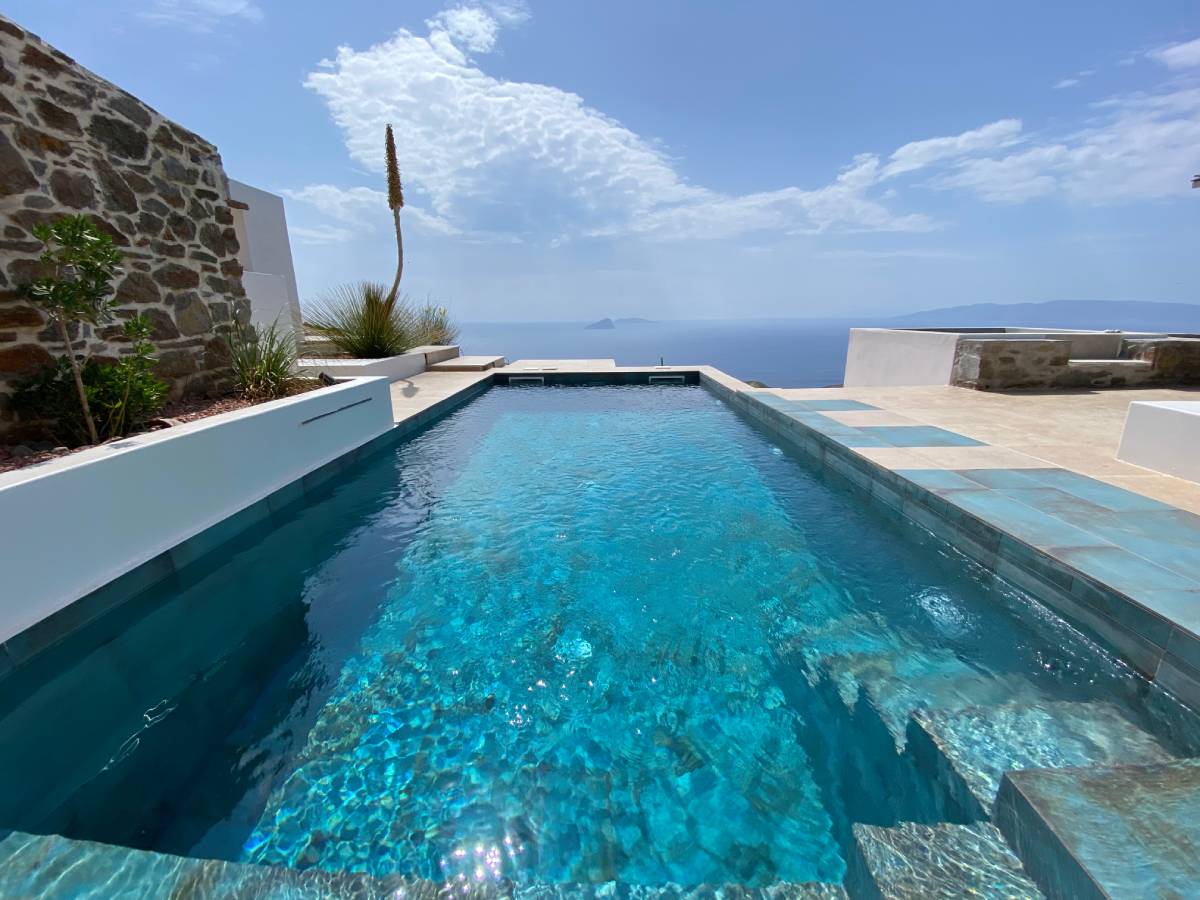 Pool at Cycladic Villa The View, Kythnos Island, Greece